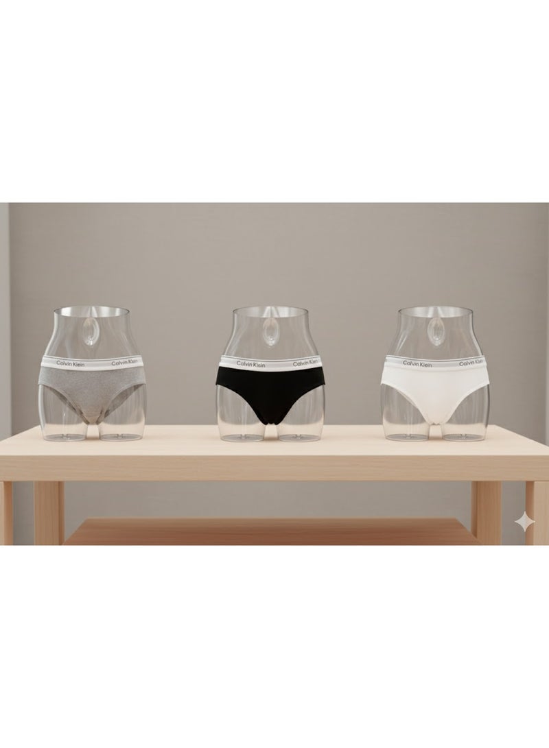 كالفن كلاين بيرفورمانس طقم بانتي حريمي  من 3 قطع قطن ناعم، تصميم مريح، خامة عالية الجودة، مثالي للاستخدام اليومي - مقاس  اكس لارج - Image 4